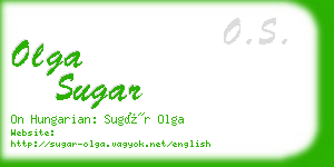 olga sugar business card